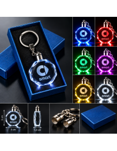 Portachiavi Smart LED Multicolore con Logo Luminoso –...