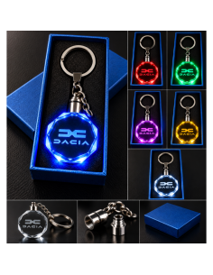 Portachiavi Dacia Nuovo Logo LED Multicolore –...