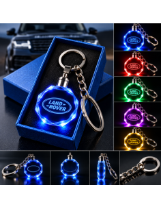 Portachiavi Land Rover LED Multicolore con Logo Luminoso...