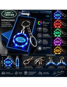 Portachiavi Land Rover LED Multicolore con Logo Luminoso... 2