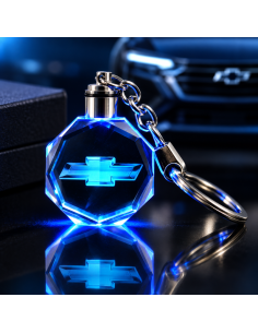 Portachiavi Chevrolet LED Multicolore con Logo Luminoso –... 2