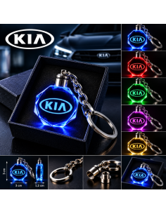 Portachiavi KIA LED Multicolore con Logo Luminoso –...