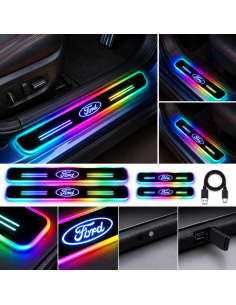 4 Battitacco LED Ford RGB Multicolore Senza Fili –...