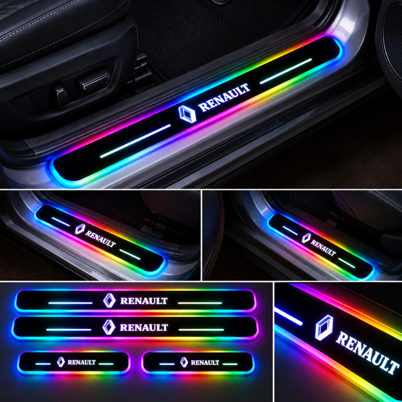 4 Battitacco LED Renault RGB Multicolore Senza...