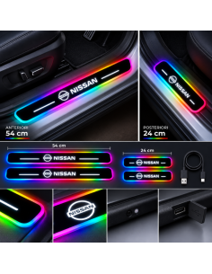 4 Battitacco LED Nissan RGB Multicolore Senza Fili –... 2
