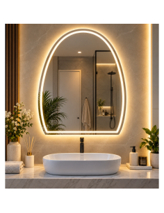 Specchio LED ad Arco 50x70 cm da Parete Senza Cornice con... 2
