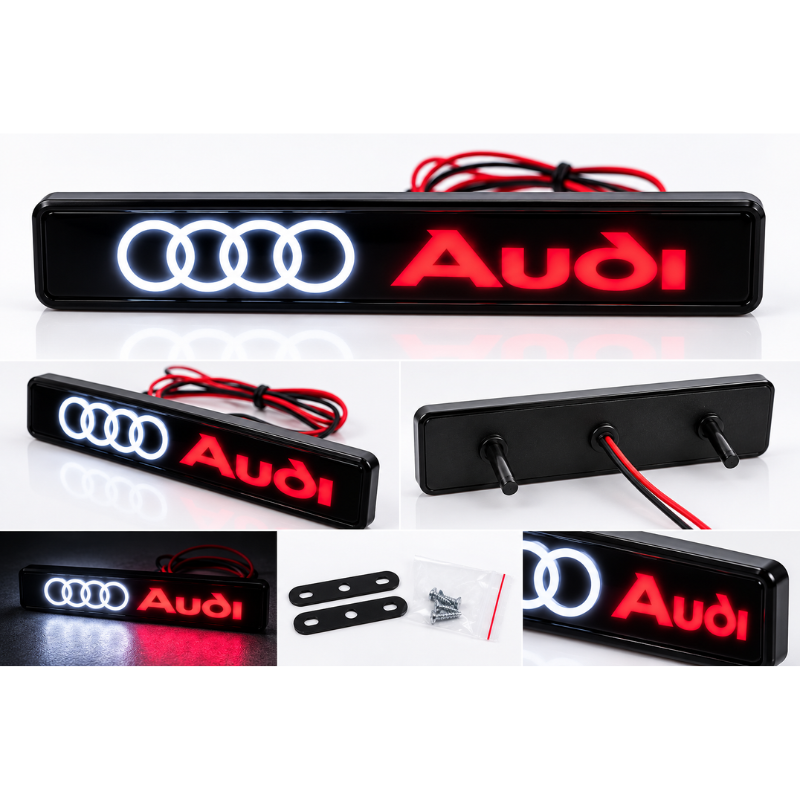 Logo Audi LED 16 cm per Griglia Auto – Emblema...