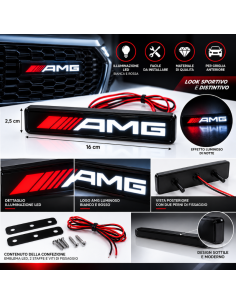 Logo AMG LED 16 cm per Griglia Auto – Emblema Luminoso... 2