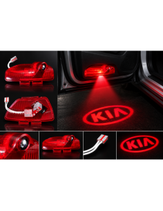 2x Luci Sottoporta LED Kia con Proiettore Logo Rosso –...