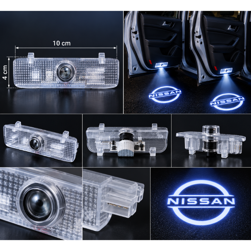 2x Luci Sottoporta LED Nissan con Proiettore...