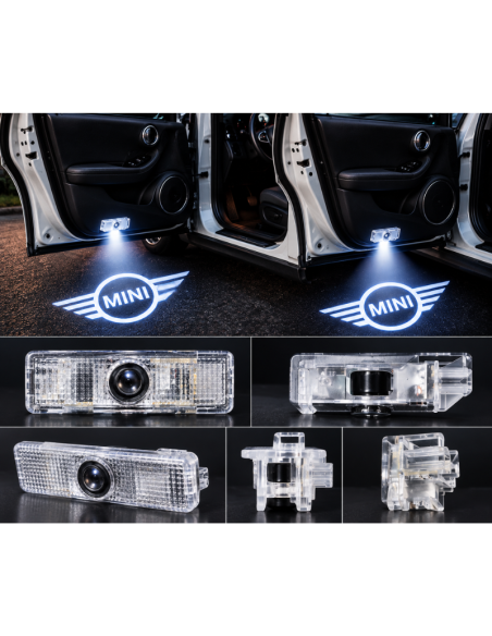 2x Luci Sottoporta LED MINI Cooper con Proiettore Logo – Luci Portiera Plug & Play 7x2,5 cm