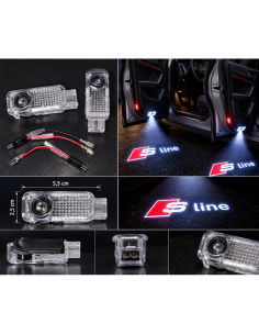 2x Luci Sottoporta LED Audi S Line con Proiettore Logo –...