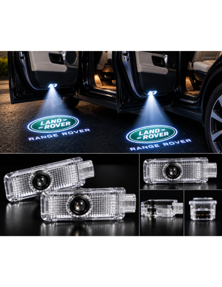 2x Luci Sottoporta LED Land Rover Range Rover con Proiettore Logo – Luci Portiera 7x2,5 cm