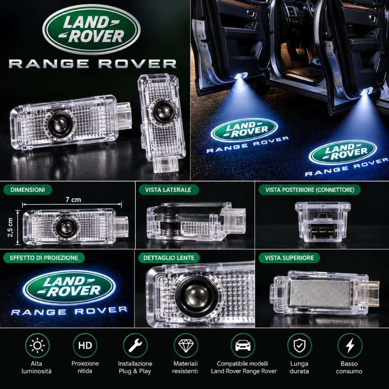 2x Luci Sottoporta LED Land Rover Range Rover...