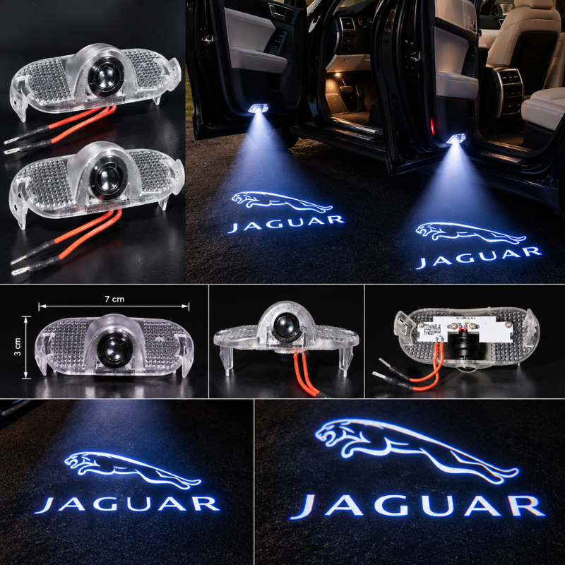 2x Luci Sottoporta LED Jaguar con Proiettore...