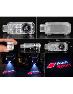 2x Luci Sottoporta LED Audi Sport con Proiettore Logo –...