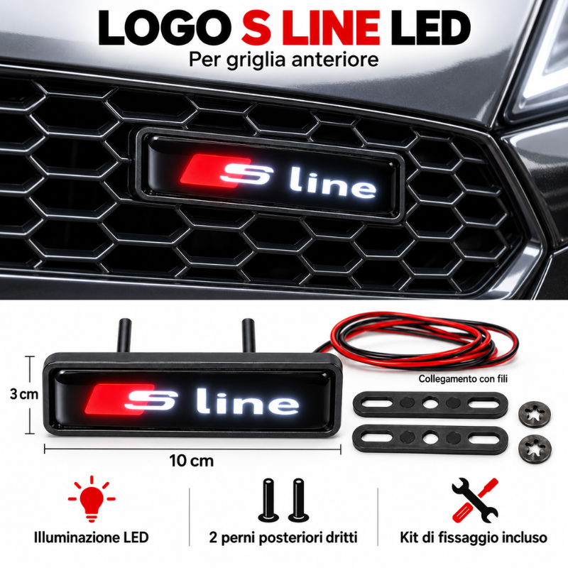 Logo S Line LED per Audi – Stemma Luminoso per...
