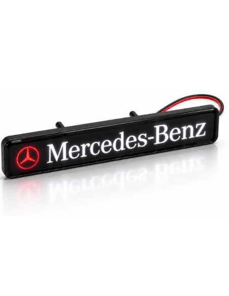 Logo LED Mercedes-Benz – Stemma Luminoso per Griglia Anteriore 16x3 cm, 1 Pezzo