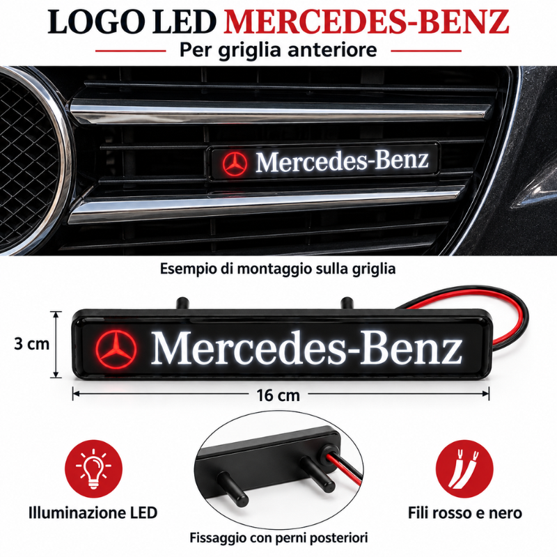 Logo LED Mercedes-Benz – Stemma Luminoso per...