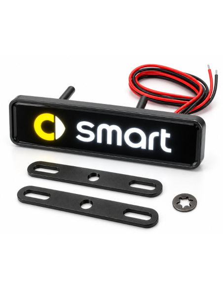 Logo LED Smart – Stemma Luminoso per Griglia Anteriore 10x2,5 cm, 1 Pezzo