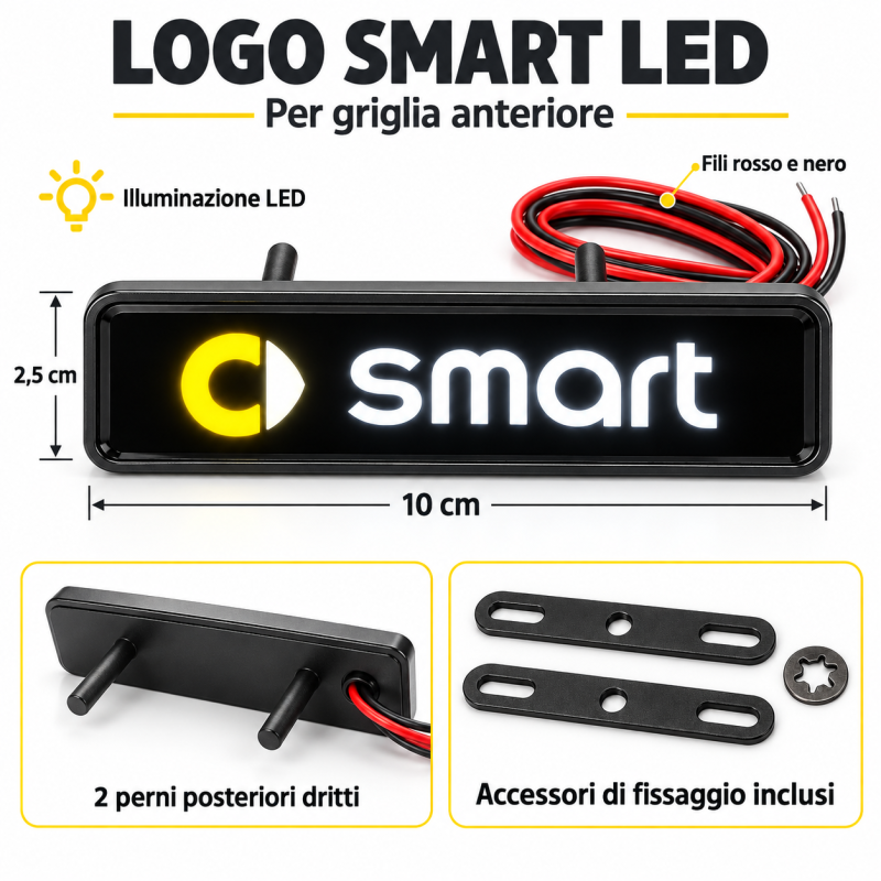Logo LED Smart – Stemma Luminoso per Griglia...