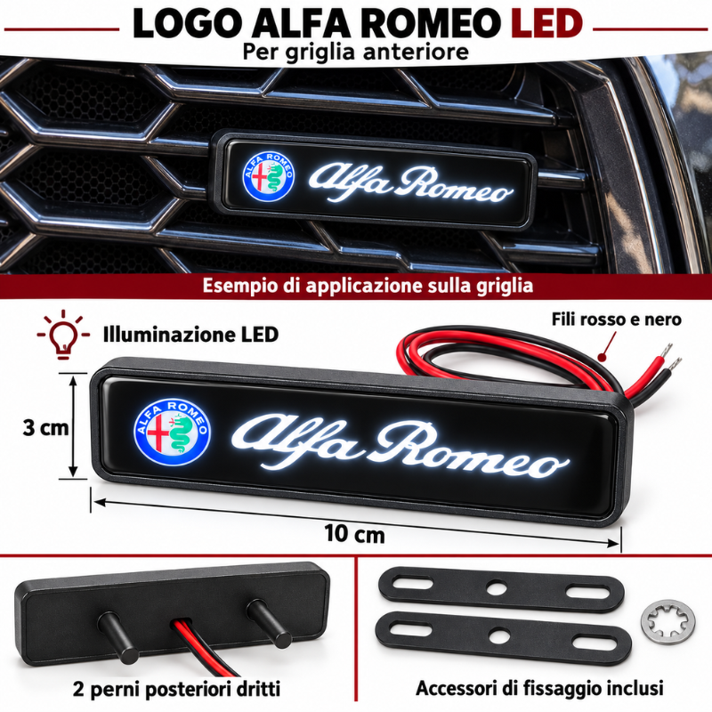 Logo LED Alfa Romeo – Stemma Luminoso per...