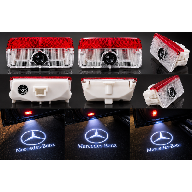 2x Luci Sottoporta LED Mercedes-Benz con Filo...