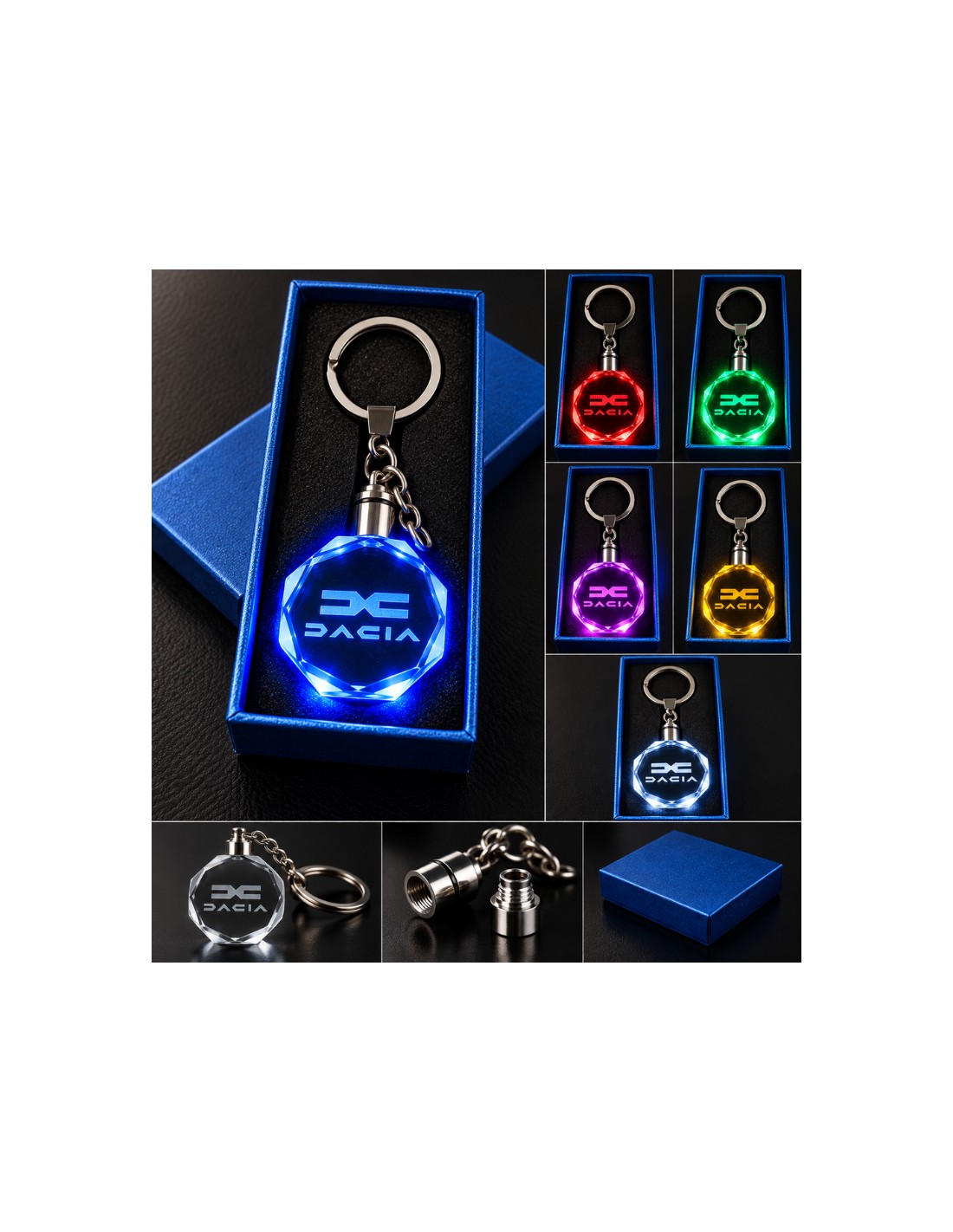 Dacia – New DC Logo multicolour LED keyring