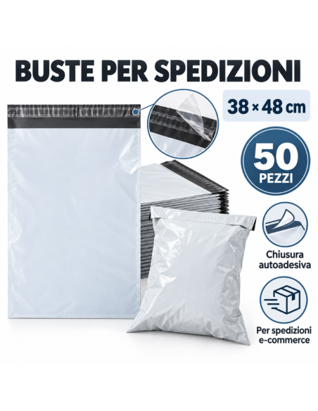 Buste per Spedizioni Autoadesive 38×48 cm – Confezione da 50 Pezzi