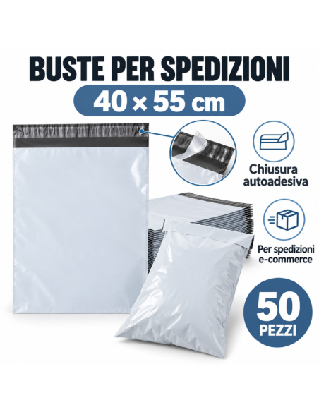 Buste per Spedizioni Autoadesive 40×55 cm – Confezione da 50 Pezzi