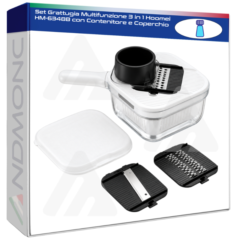 Set Grattugia Multifunzione 3 in 1 Hoomei...