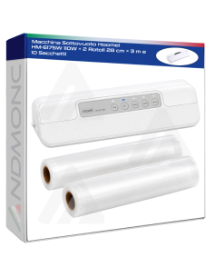 Macchina Sottovuoto Hoomei HM-6175W 110W + 2 Rotoli 28 cm...