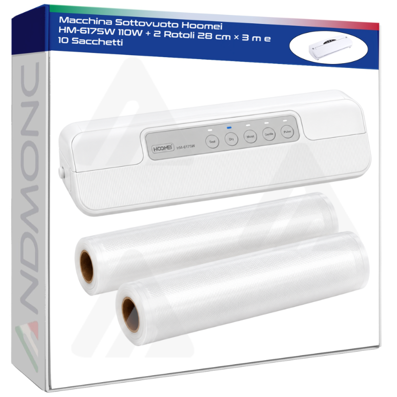 Macchina Sottovuoto Hoomei HM-6175W 110W + 2...