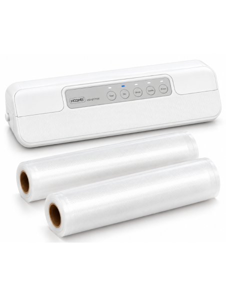 Macchina Sottovuoto Hoomei HM-6175W 110W + 2 Rotoli 28 cm × 3 m e 10 Sacchetti