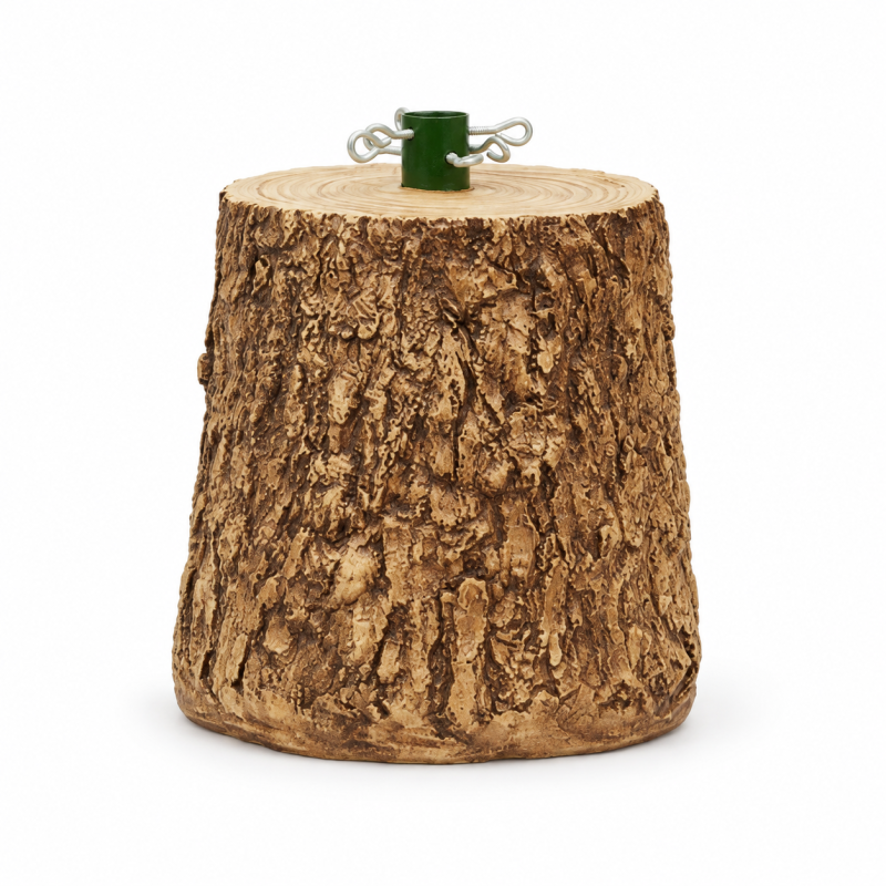 Base albero di Natale effetto tronco naturale
