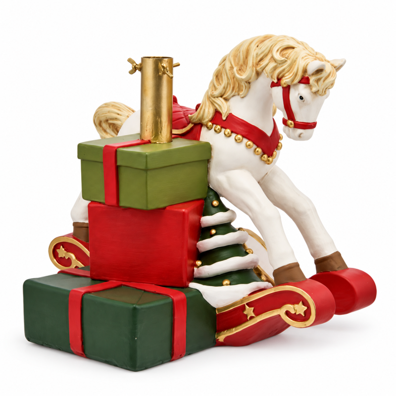 Base albero di Natale cavallo a dondolo 46,5 × 29,5 × 40 cm