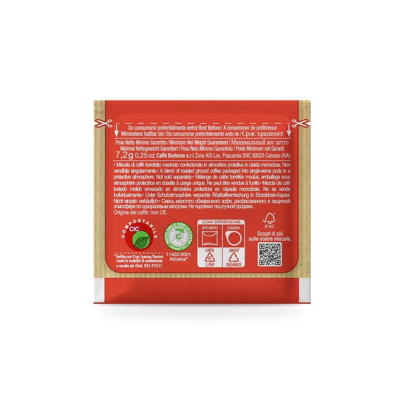 Borbone Box Cialde 44mm Miscela Rossa 50pz