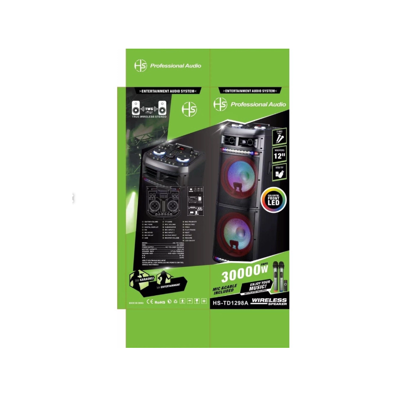 Cassa Bluetooth Altoparlante 12” 30000W con...