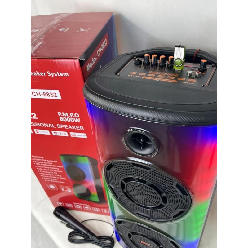 Cassa Bluetooth dual Altoparlante 8” 8000W con...