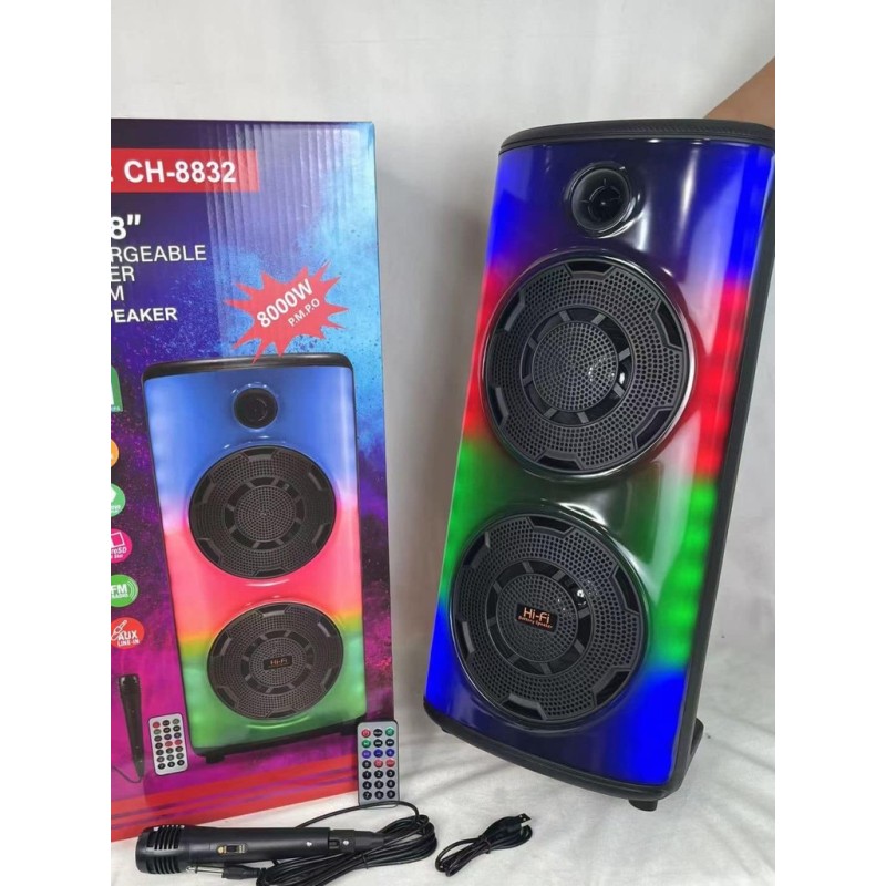 Cassa Bluetooth dual Altoparlante 8” 8000W con...