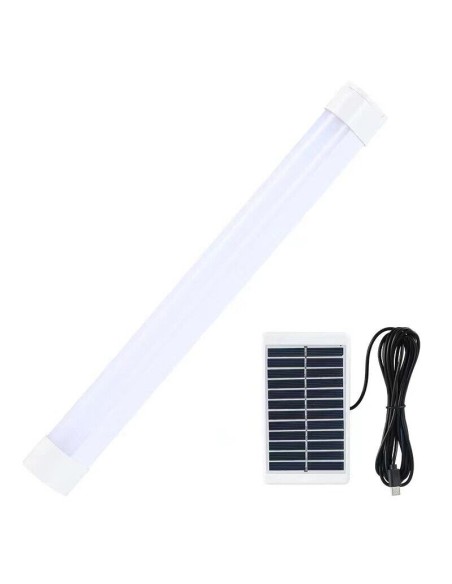 Mini Lampada Torcia Pannello Solare 15 LED USB IP65