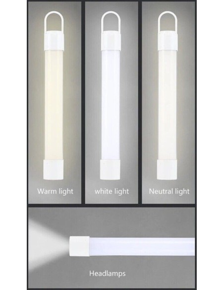 Mini Lampada Torcia Pannello Solare 15 LED USB IP65