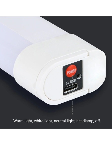 Mini Lampada Torcia Pannello Solare 15 LED USB IP65