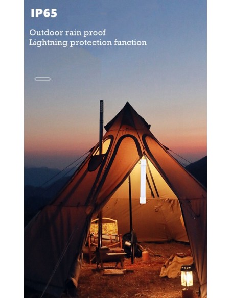 Mini Lampada Torcia Pannello Solare 15 LED USB IP65