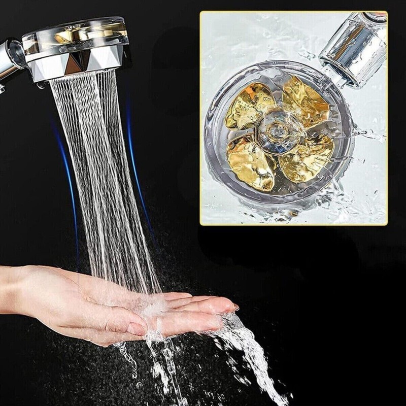 Soffione Doccia Doccetta Turbocompressa 360°...