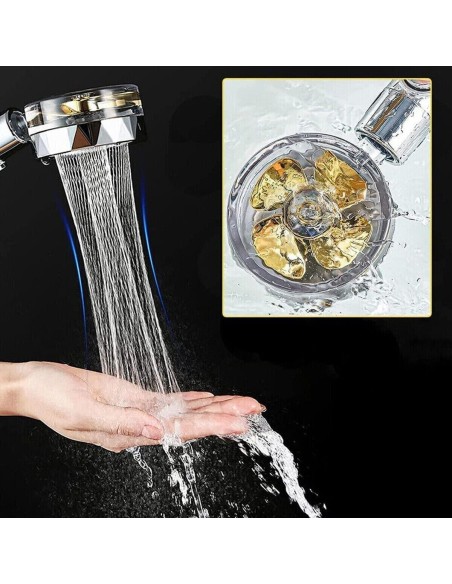 Soffione Doccia Doccetta Turbocompressa 360° Universale