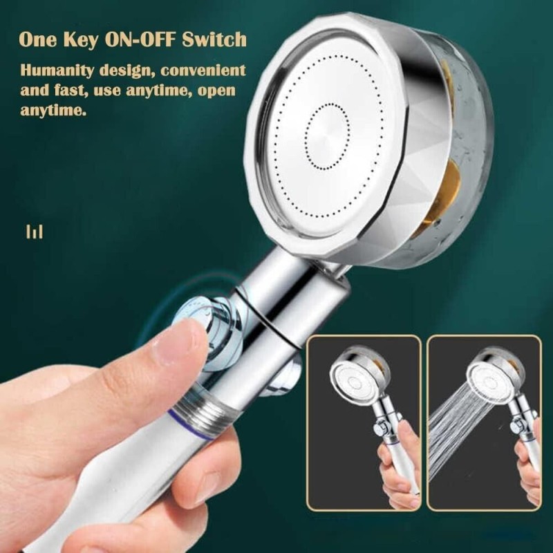 Soffione Doccia Doccetta Turbocompressa 360°...