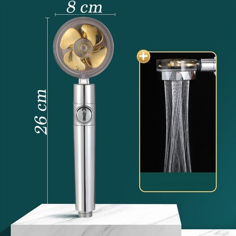 Soffione Doccia Doccetta Turbocompressa 360°...