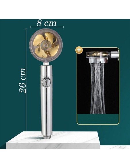 Soffione Doccia Doccetta Turbocompressa 360° Universale