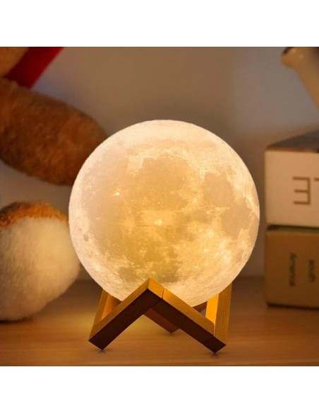 Lampada Diffusore Aromi LED RGB Luna Piena 3D